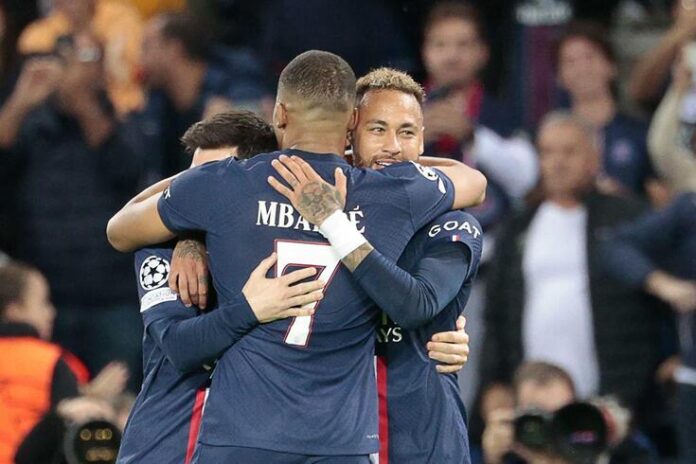 Lionel Messi, Kylian Mbappé y Neymar