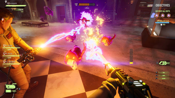Los Cazafantasmas: Spirits Unleashed tiene un fuerte enfoque multijugador. Cazafantasmas: Spirits Unleashed tiene un fuerte enfoque multijugador.