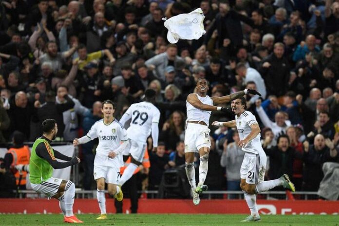 Fiesta de los jugadores del Leeds