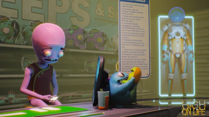 High On Life, el cómico juego de acción y aventura de ciencia ficción de Squanch Games, salió a la venta el 13 de diciembre de 2022. High On Life, el cómico juego de acción y aventura de ciencia ficción de Squanch Games, salió a la venta el 13 de diciembre de 2022.