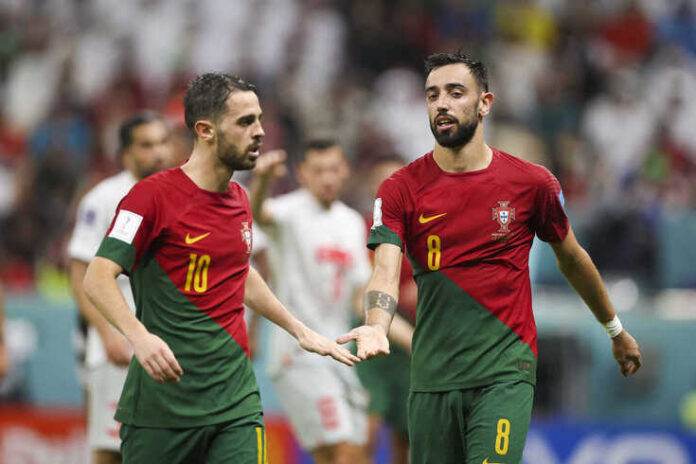 Bruno Fernandes y Bernardo Silva