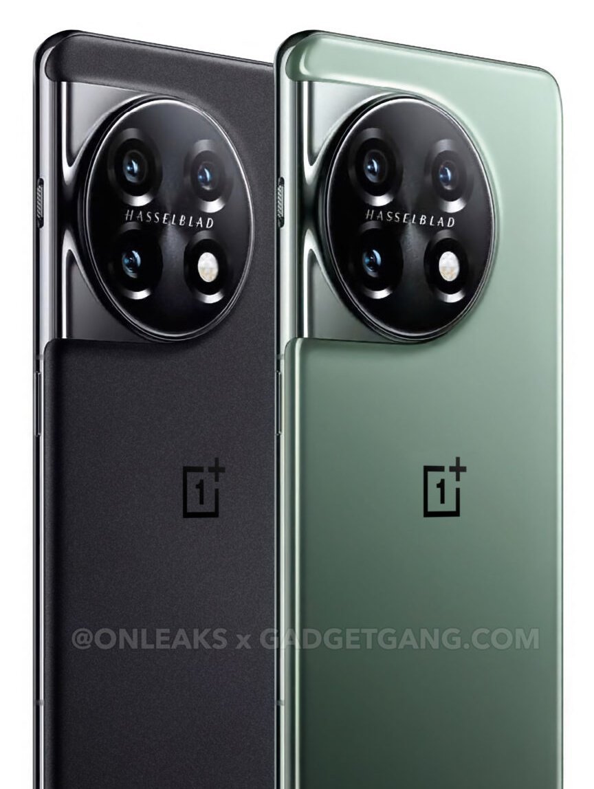 Render no oficial del OnePlus 11. Crédito: OnLeaks