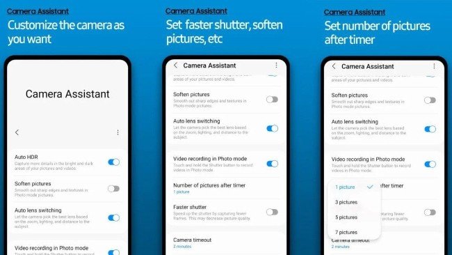 Asistente de cámara de Samsung